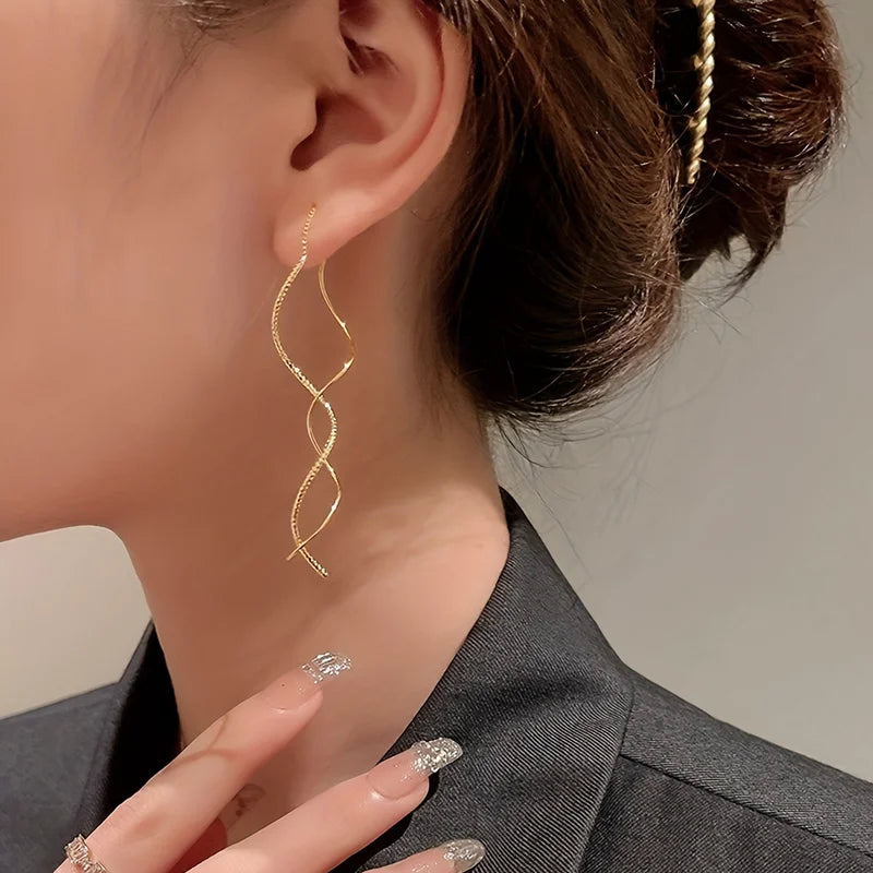 EVISPOL Long Tassel Earlines Fashion Dangle Earrings Before & After The Wave Design Suitable for Christmas Halloween Women Gift