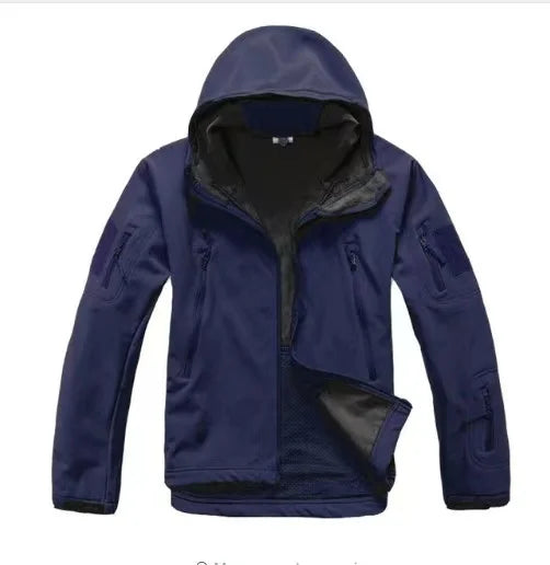 Men's Winter Fleece Warm Sharkskin Tactical Outdoor Jackets Camping Hiking Trekking Hunting Military Climbing Cargo Hooded Coat