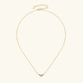 3mm 4mm Moissanite Necklace Collares Mujer 925 Sterling Silver Three Stone Pendant Necklaces For Women Chains Jewelry Gift
