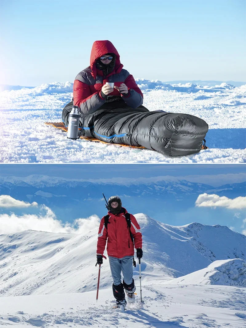 Ultralight Portable Winter Waterproof Warm Three Piece Down Hat Gloves Shoe Covers Hiking Camping Clothing Equipment