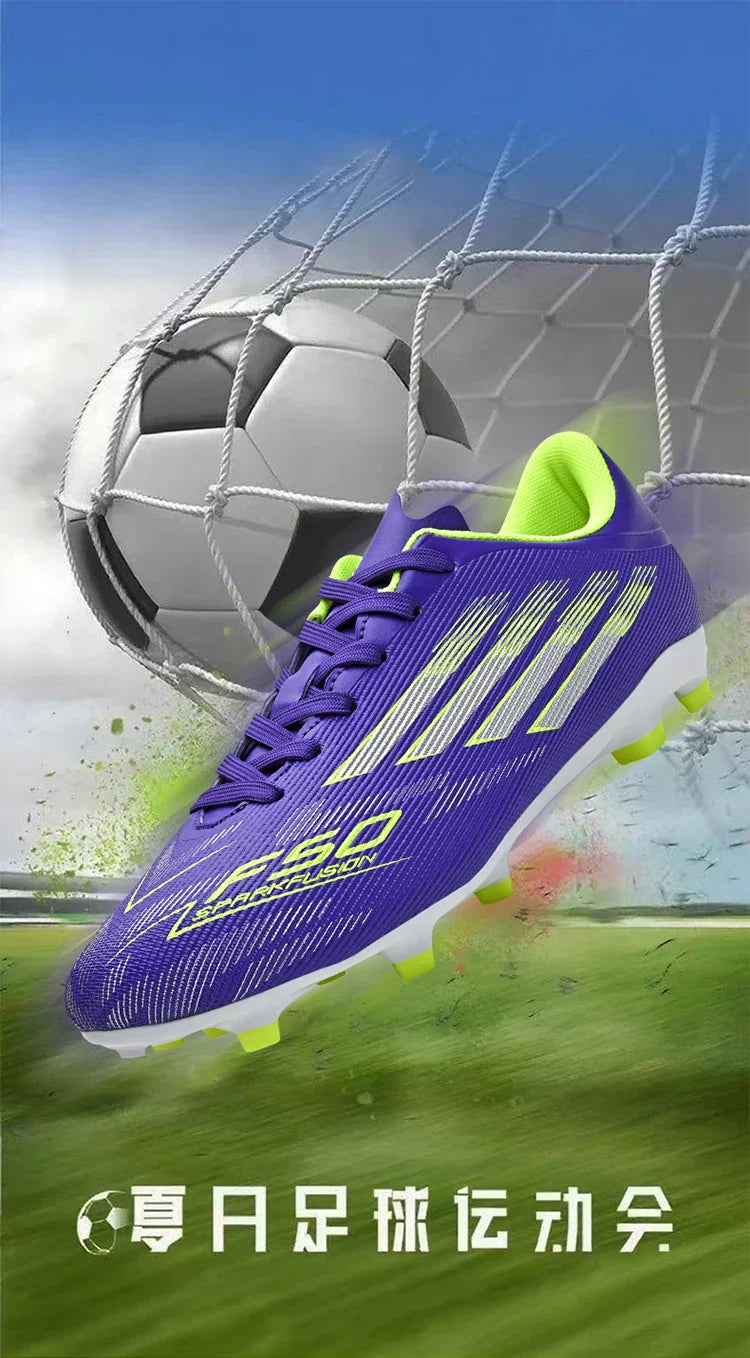 Men's High Top Soccer Shoes FG/TF Long Spikes Adult Football Boots Lightweight Professional Athletic Training