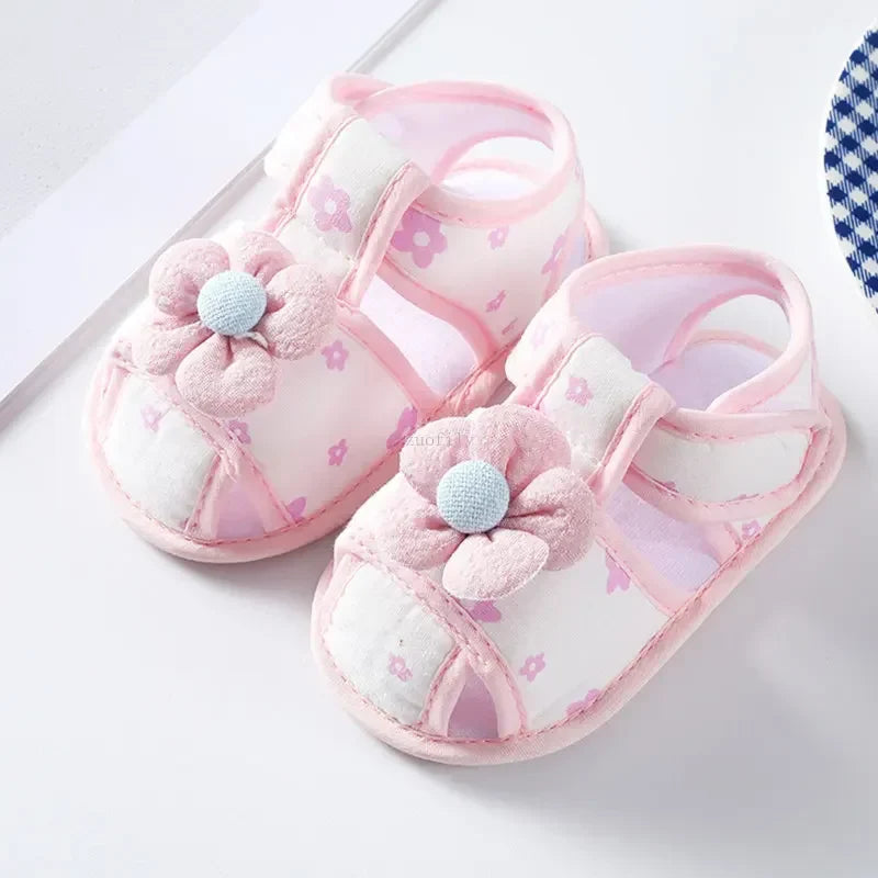 New Children Summer Clogs 0-18M Newborn Infant Baby Girl Princess Bowknot Sandal Sneakers Toddler Soft Crib Walkers Casual Shoes