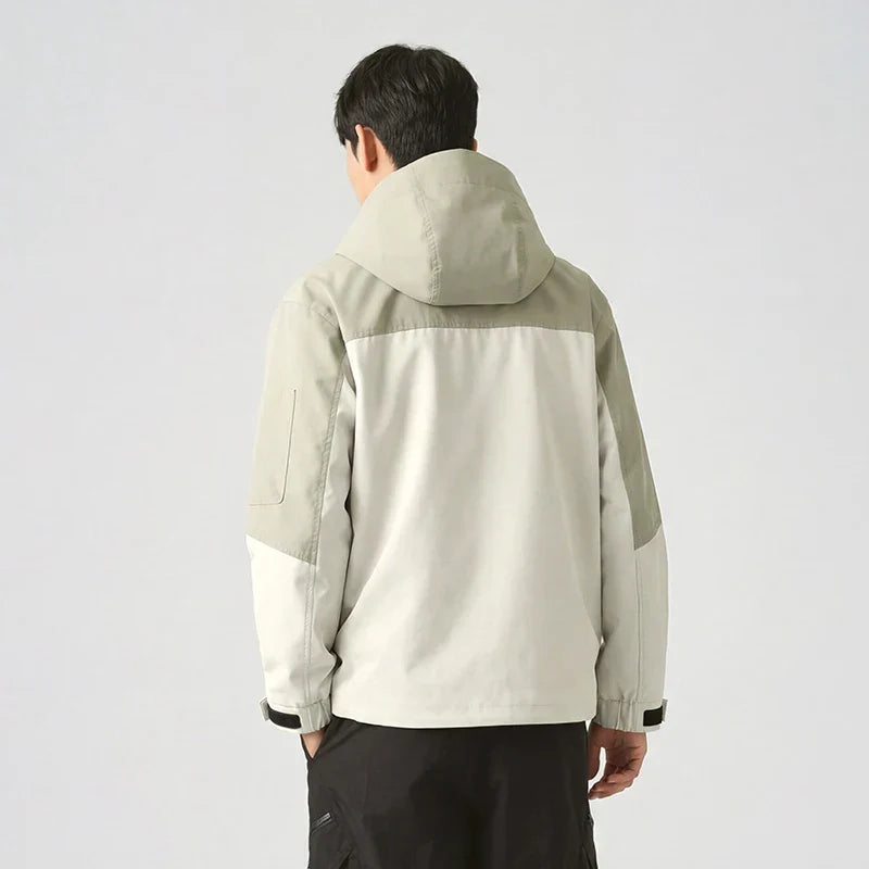 Men Jacket Outdoor Mountain Style Hooded Loose Couple Casual Style Autumn Lightweight Outerwear Daily Wear 2026