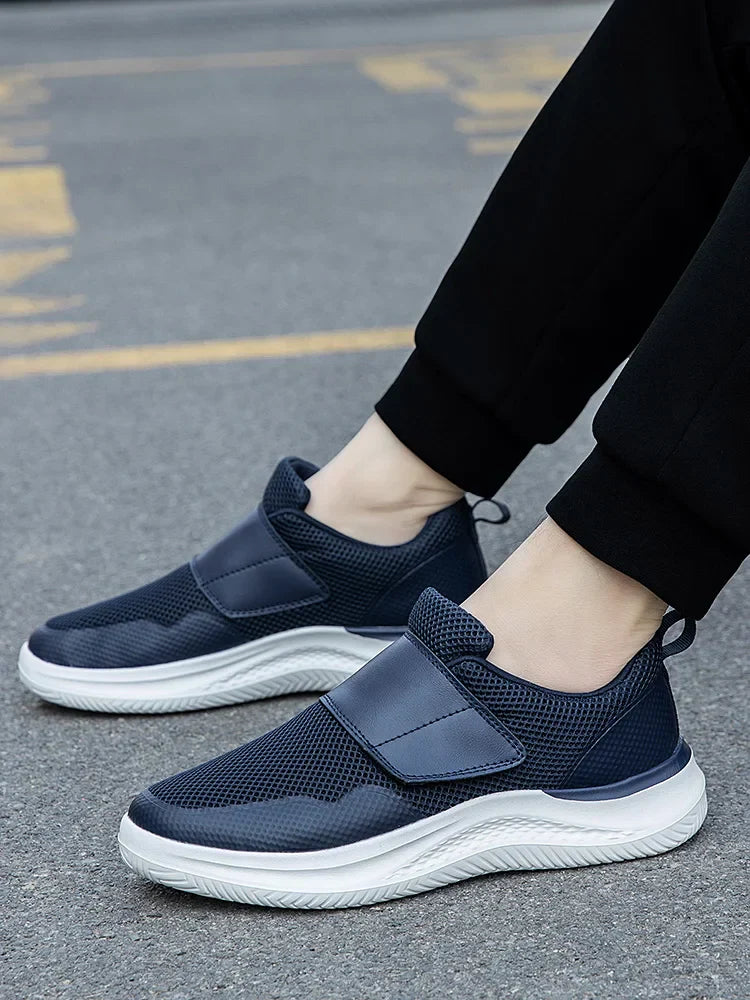 Men Orthopedics Wide Feet Swollen Walking Casual Shoes Thumb Eversion Adjusting Soft Comfortable Diabetic Man Shoes Big Size