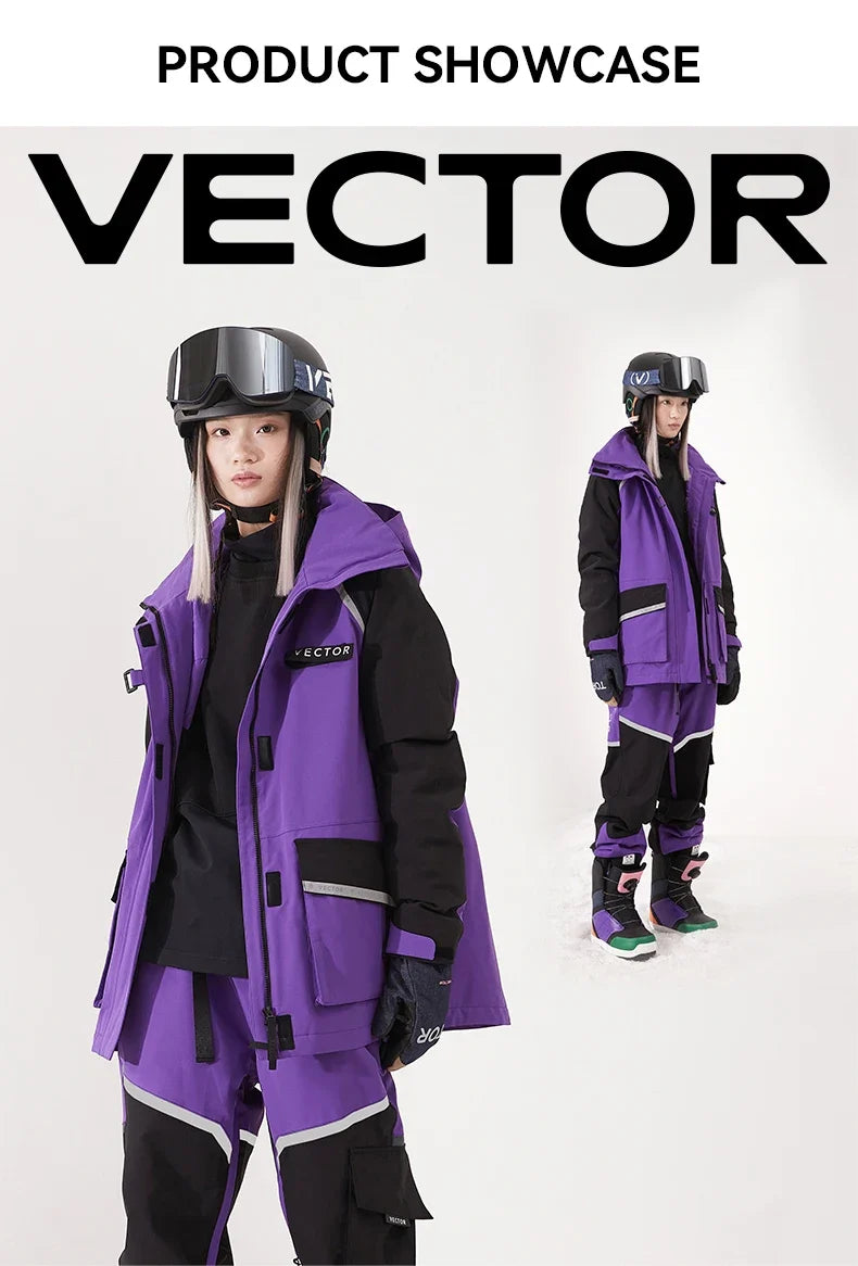 Brand Men Women Ski Jacket Winter Warm Windproof Waterproof Ski Suit Outdoor Sports Snowboard Coat Splicing double plate