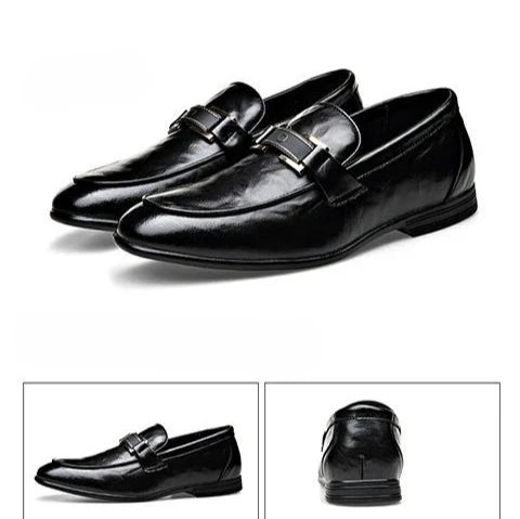 British Style Business Men's Formal Shoes Brown Slip-on Cheap Liquidation Elegant and Classic Leather Casual 39 Social Shoe Male