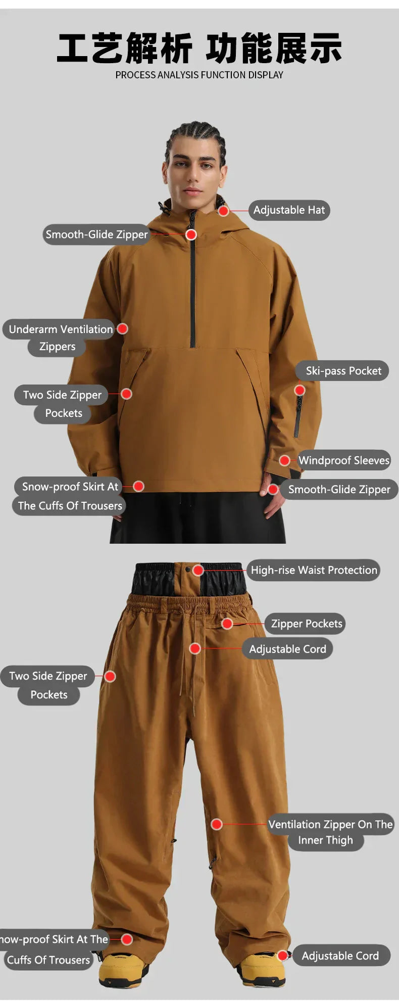 2025 Women's & Men's Slim Fit Ski Suit Set - Thermal Insulated Waterproof Snowboard Jacket & Pants for Outdoor Sports