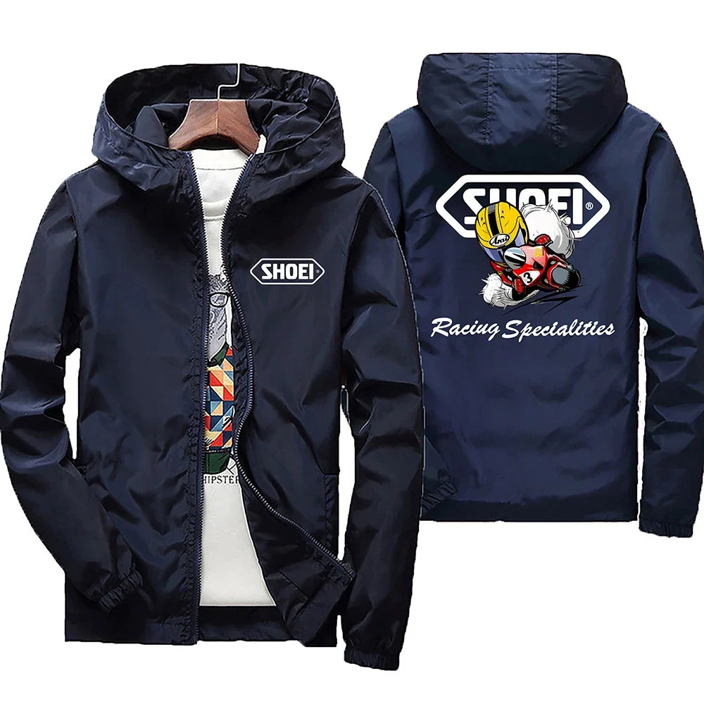 2025 New high-quality men's windproof jacket, large waterproof jacket with mountain and bicycle hood, for spring and autumn