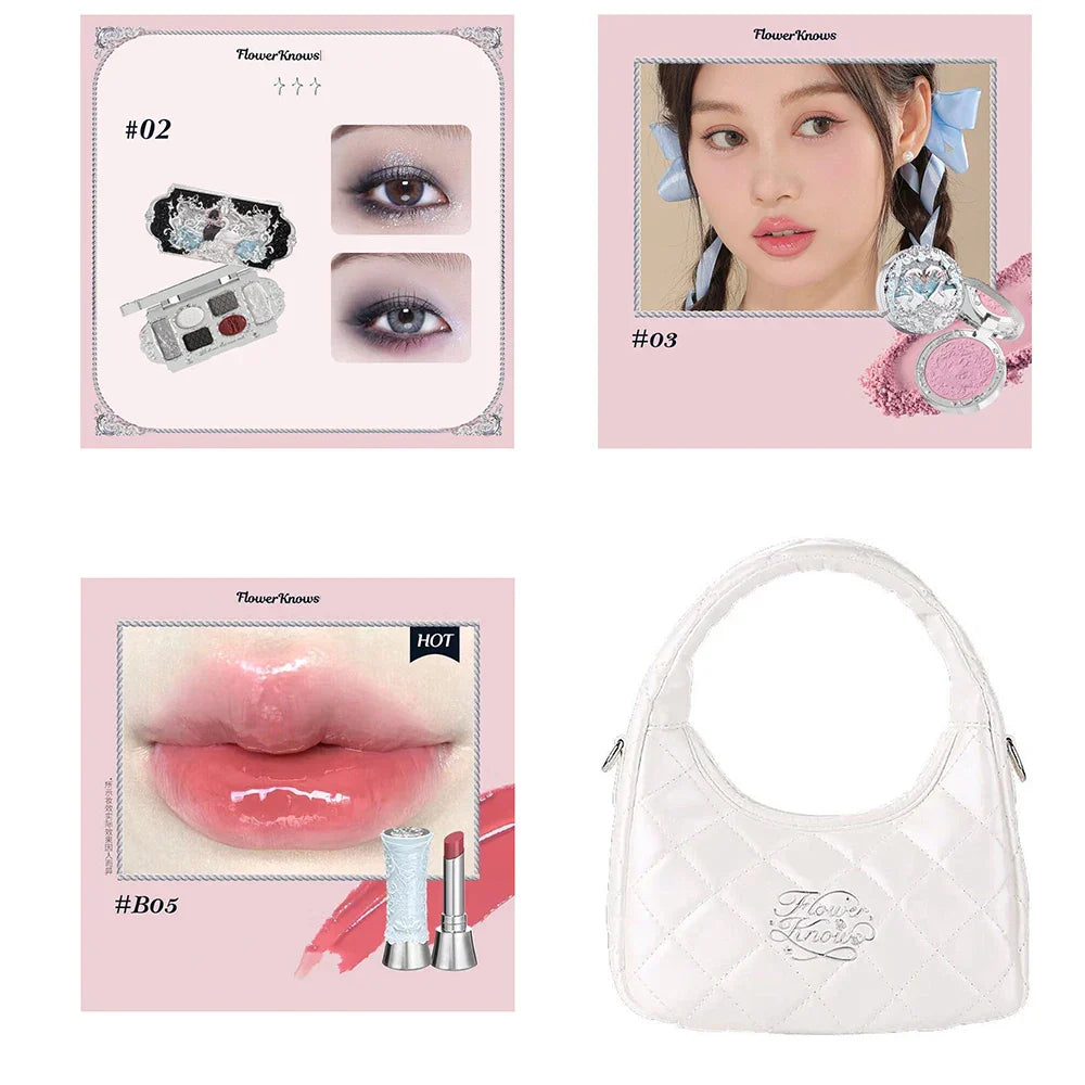 All In One Makeup Set Gift Box Garden Cushion Cream Foundation Matte Blush Long Lasting Velvet Lip Cream With Bag