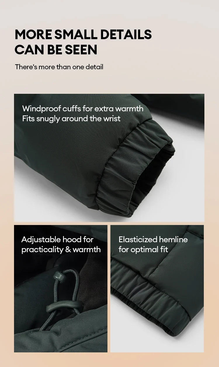 Down Jacket Men 2026 New Waterproof Hooded Outerwear Winter Clothing Solid Color Versatile Thick Down Coat For Man