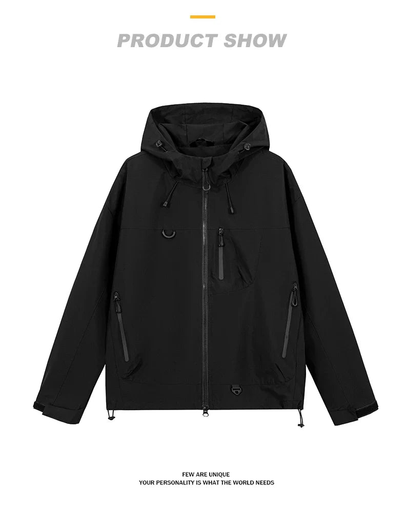 Men's Women's Waterproof Hiking Jacket Trekking Camping Mountaineering Windbreaker Unisex Outdoor Sport Windproof Rain Coat
