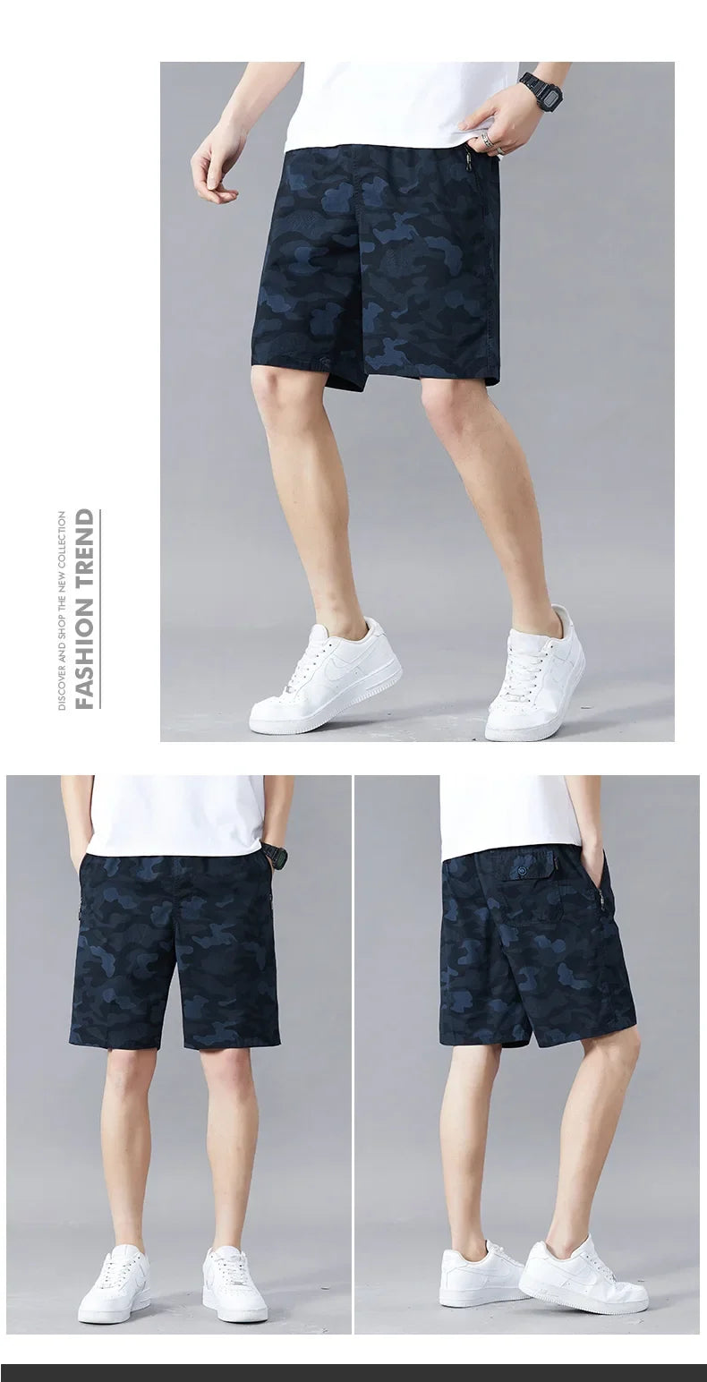 Quality Men's Camo Casual Shorts Y2K Print Camouflage Short Pants Summer Male Running Relaxed Fit Plus Size Board Shorts