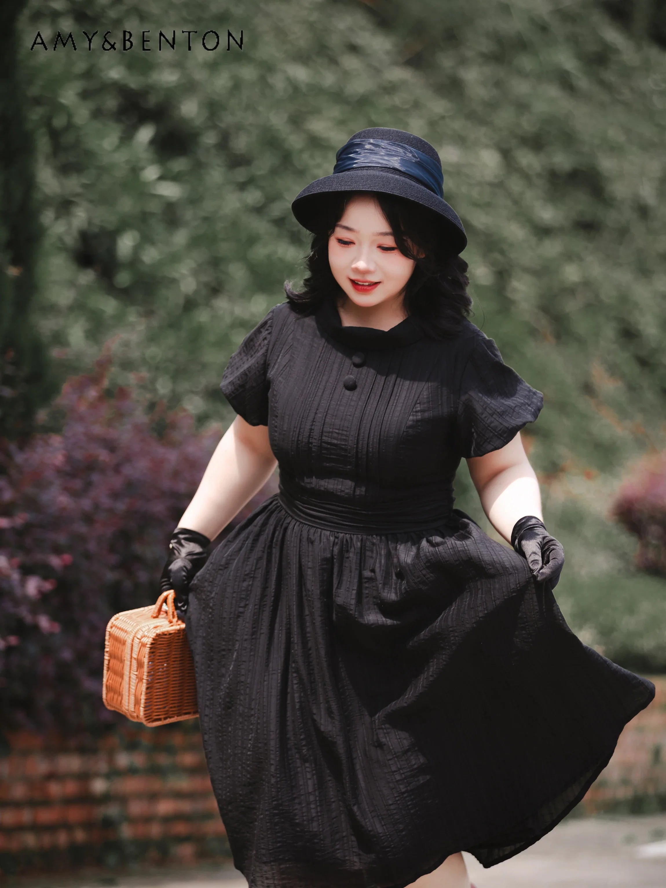 Retro Pastoral Style Elegant CLA Classical Tencel Dress for Women