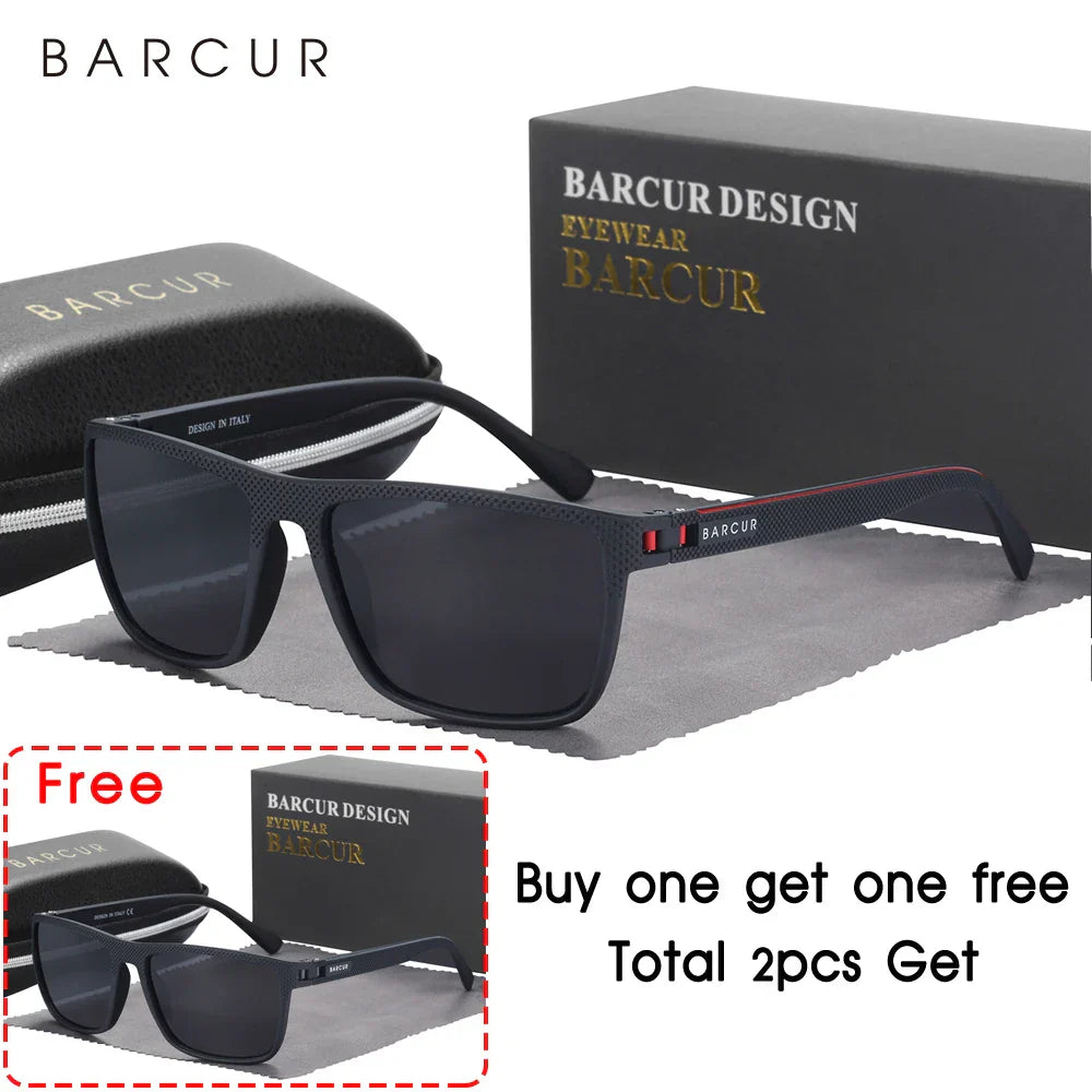 BARCUR Outdoor Sunclasses for Men Polarized FishingTravel TR90 Light Weight Sun Glasses Women Eyewear Accessory Oculos