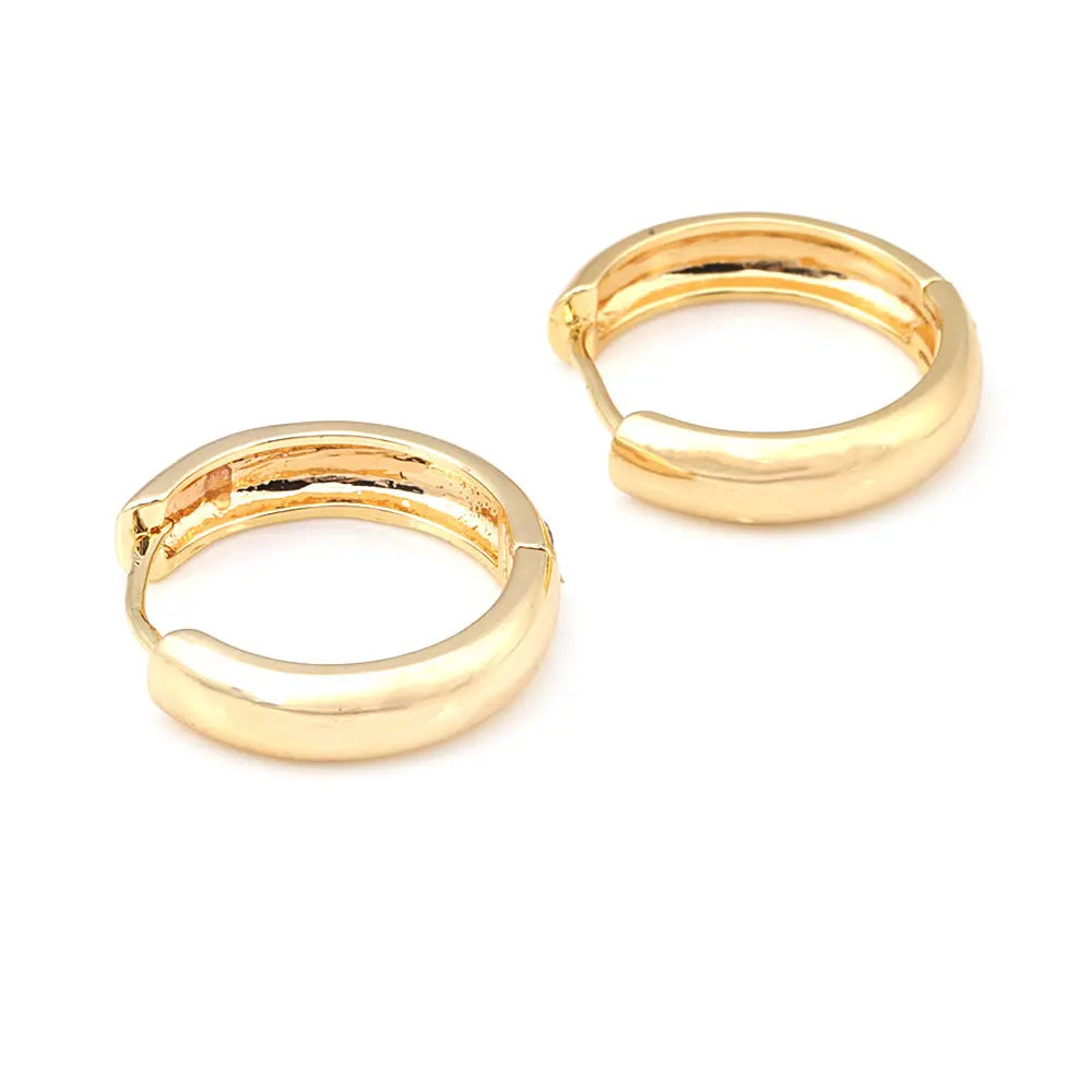 6PCS 14MM 16MM 18MM 23MM 25MM 30MM 18K Gold Color Brass Round Circle Loop Earrings Hoops Jewelry Making Supplies Accessories