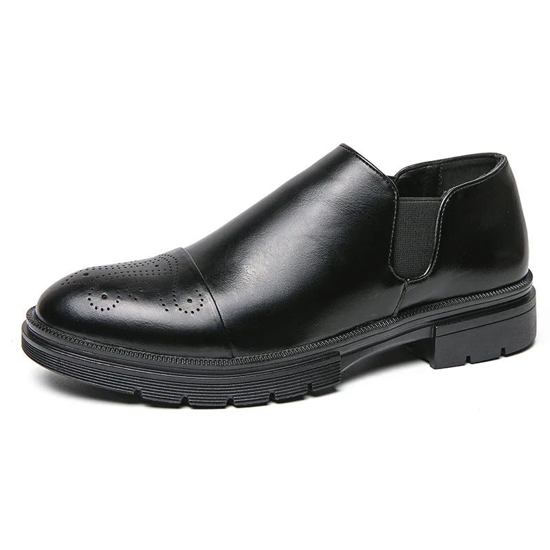 Men's leather shoes new large size fashion low heel thick sole casual loafers men's sports wedding travel shoes men's sneakers