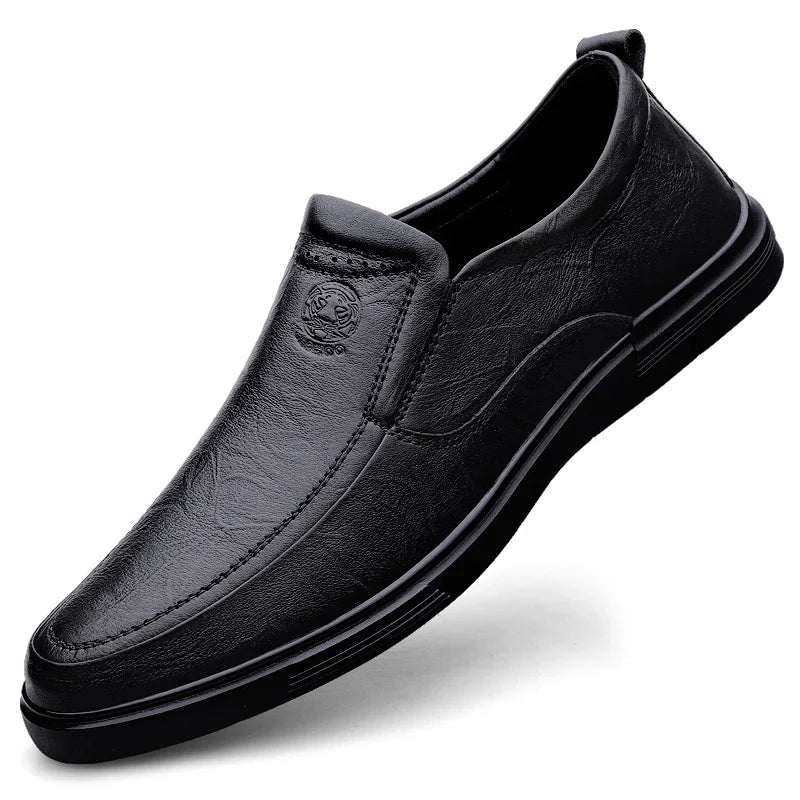 Leather Fashion Business Shoes Men Luxury Brand Mens Comfortable Loafers Handmade Men Casual Shoes New All-match Flats for Men