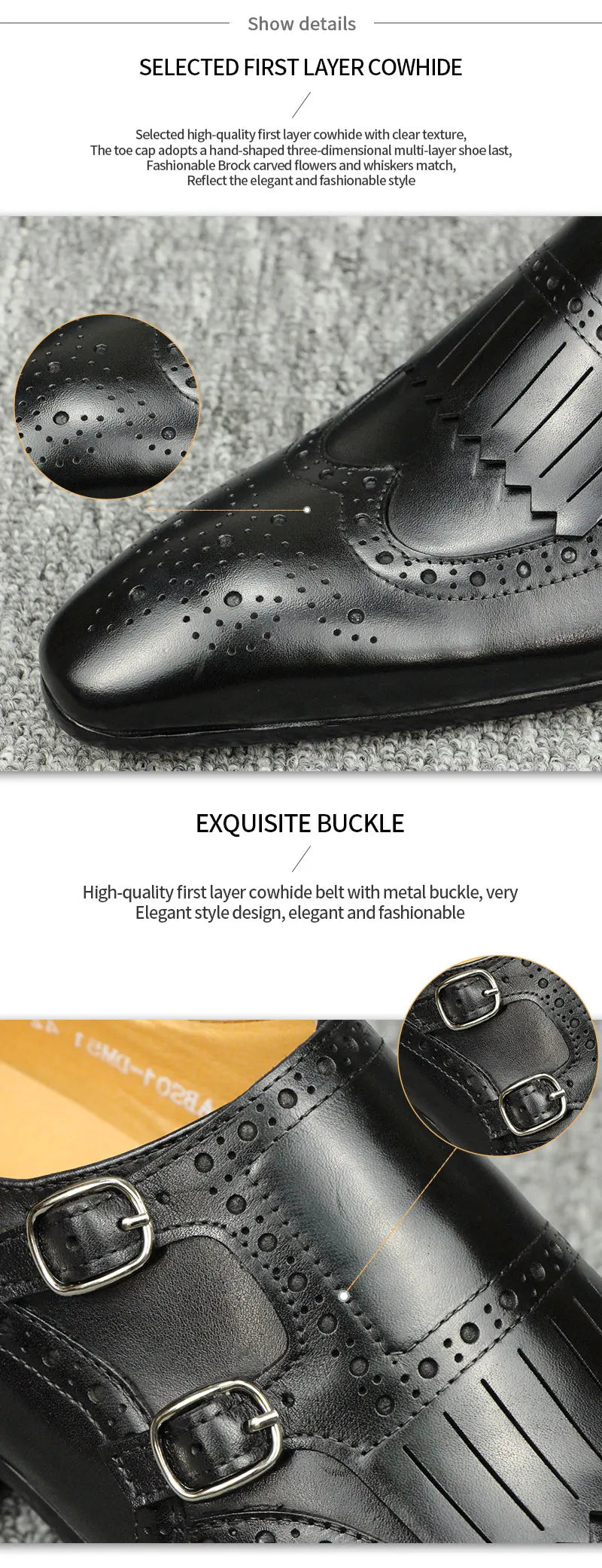 Luxury Leather Shoes  New Top Layer Cowhide Pointed Toe British Business Formal Men's Leather Shoes Wedding Shoes Office Shoes