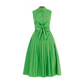 2024 Summer New Casual Commuting Elegant Lapel Women's Dress Fashion Solid color Ruched Buttoned V Neck Shirt Dresses