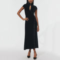 Retro Chinese Style Waist Cinched Cheongsam Slim Fit Dress Girl Slit Temperament Dress New Ins Fashion