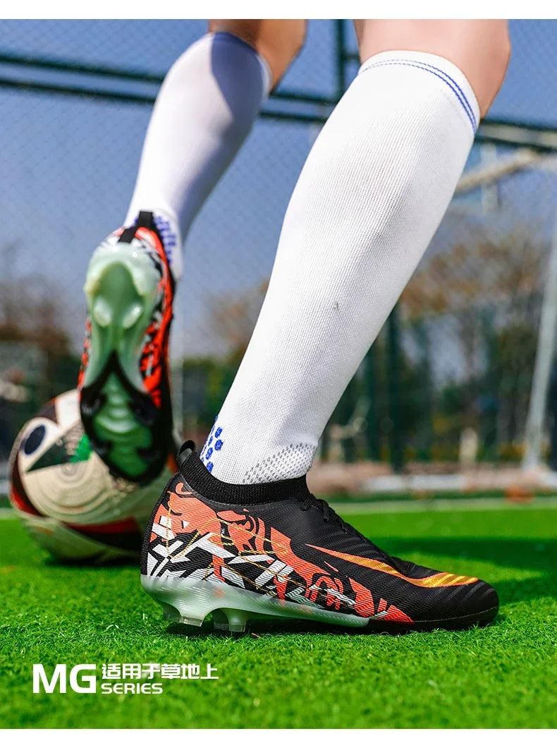 New Men Soccer Shoes Sneakers Original Football Boots Training Long Spikes Drop Shipping Futsal Cleats Match Ultralight Indoor