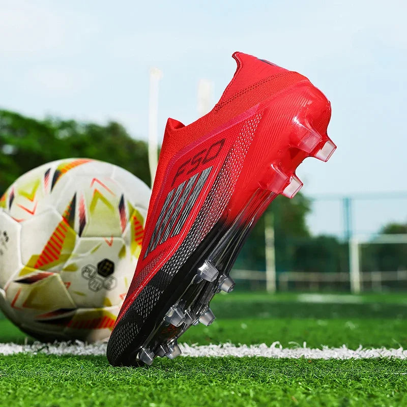 Men Football Boots Training Breathable Drop Shipping Match Sport Cleats Soccer Shoes FG Ultralight Long Spikes Indoor Sneakers