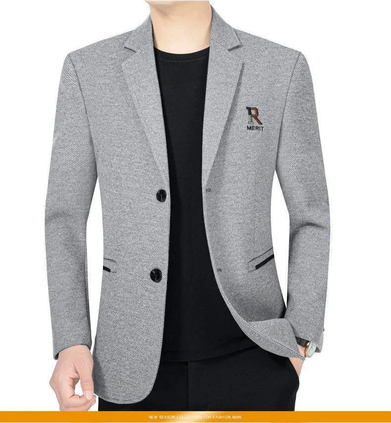 TFETTERS Brand 2026 Spring Business Blazer for Men Solid Autumn Casual Men's Jacket Blazer Fashion Single Breasted Suits Mens
