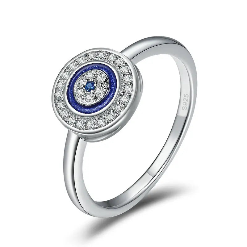 Hot Sale 100% 925 Sterling Silver Blue Lucky Eye Guardian Eye Pendant Necklace for Women Clear CZ Fine Jewelry SCN165