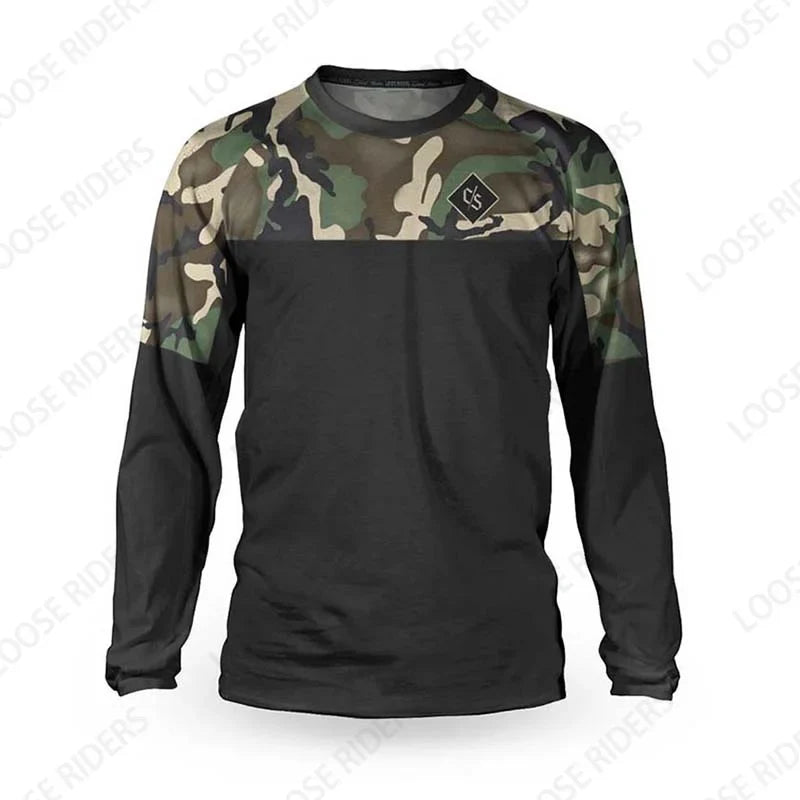 Loose Rider Men's Jersey DH Motocross Downhill Suit MTB Mountain Bike Breathable T-Shirt LGRA Long Sleeve Sweatshirt
