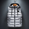 New Hooded Casual Vest Jacket for Men Autumn Winter Warm Sleeveless Jacket Fashion Comfortabel Zipper Waistcoat Plus Size M-6XL