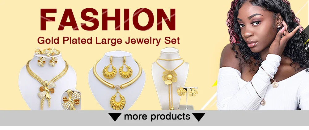 2025 New Exaggerate Jewelry Set Gothic Water Drop Cuff Bangle Ring Chic Smooth Metal Large Necklace Earrings Wedding Gift