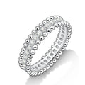 D VVS1 Moissanite Rings for Women Stackable Full Eternity Wedding Band 18K White Gold Plated s925 Sterling Silver Ring