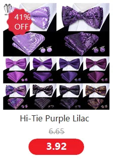 Dark Purple Men Vest Elegant Silk Paisley Jacquard Waistcoat Jacket NeckTie Hanky Cufflinks for Men Business Party Hi-Tie