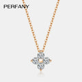 All Moissanite Necklace for Women S925 Pure Silver Classic Clover Laboratory Diamond Pendant Fashion Jewelry