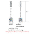 1 Carat D Color Moissanite Diamond Classic Earrings 18K White Gold Plated Charm Earrings For Women Jewelry Wholesale