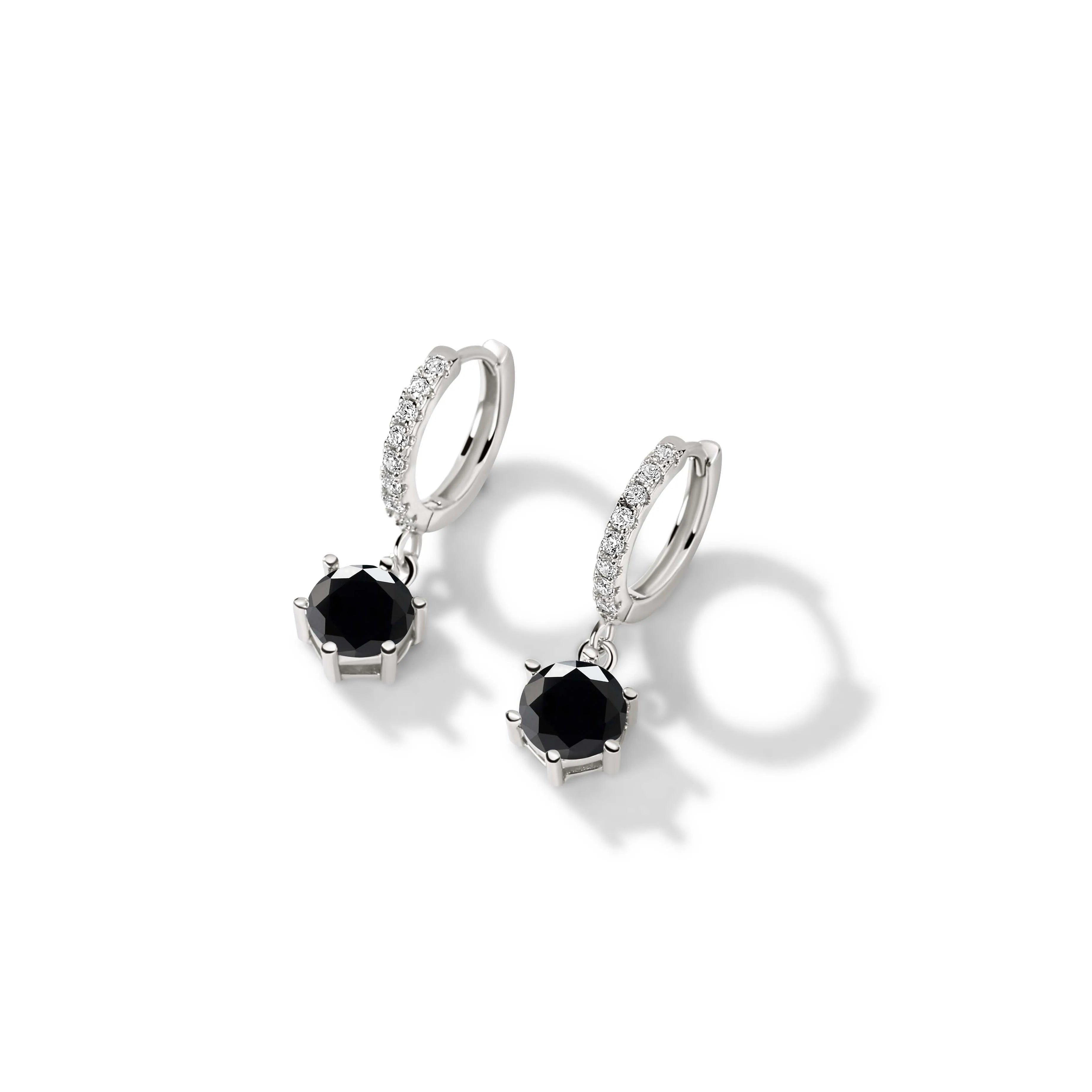 925 Sterling Silver 1 Carat Moissanite Drop Earrings for Women Charm Engagement Fine Jewelry Gift for Female Party Date