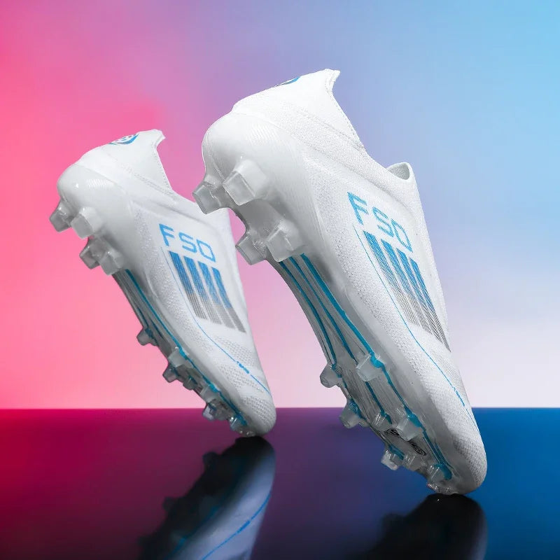 Men Football Boots Training Breathable Drop Shipping Match Sport Cleats Soccer Shoes FG Ultralight Long Spikes Indoor Sneakers