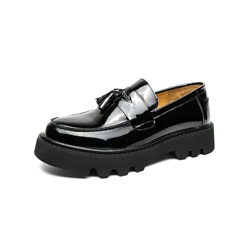 Genuine Leather Men Shoes Fashion Men Work Shoe Luxury Design Thick Bottom  Elegant Formal Loafers Outdoor Comfort Business Shoe