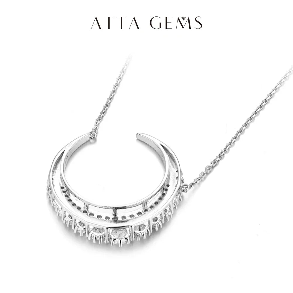 New 4.5 Moissanite Pendant 925 Sterling Silver Necklace for Women Chain Mothers Day Gift Fine Jewelry for Free Shippng