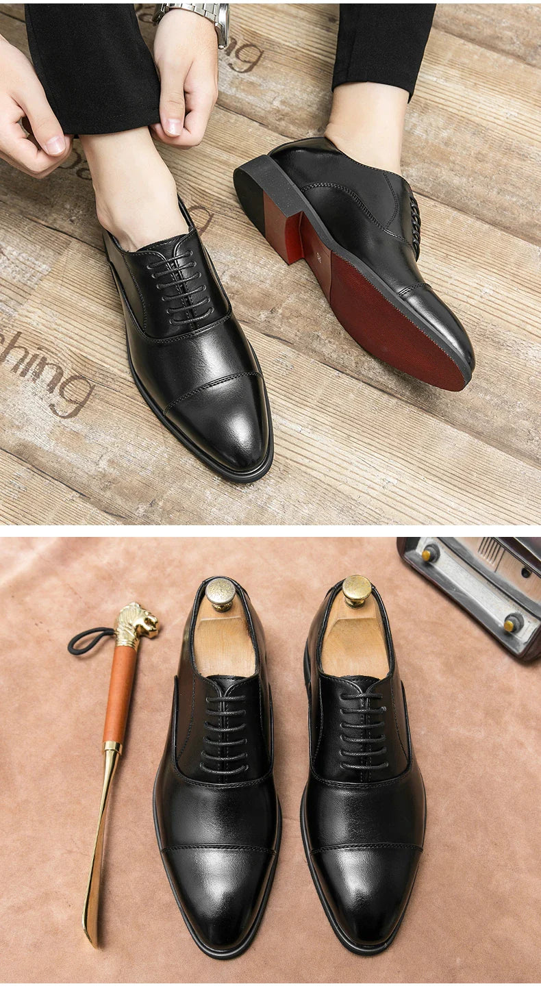 Mens Formal Oxford Shoes Business Leather Dress Shoes for Wedding Size 47 48
