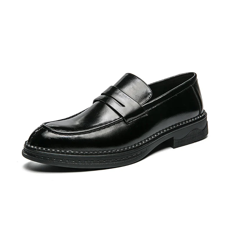 Premium Silver Business Shoes Men's Oxford Shoes Leather Brand Loafers Slip on High Quality Wedding Loafers Soft Sole Dress Shoe