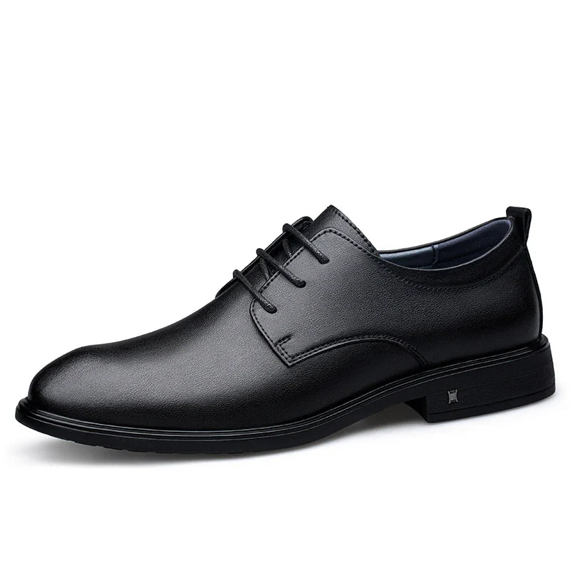 New Mens Formal Business Oxford Shoes Classic Leather Dress Shoes Wedding Office Casual Footwear Derby Shoes Male Sneakers