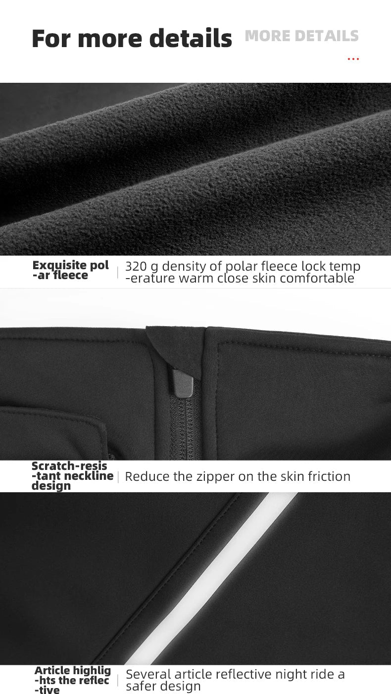 Bicycle Jacket Winter Cycling Clothing Thermal Fleece Long Sleeve Cycling Bike Clothing Warmer Windproof Sportswear
