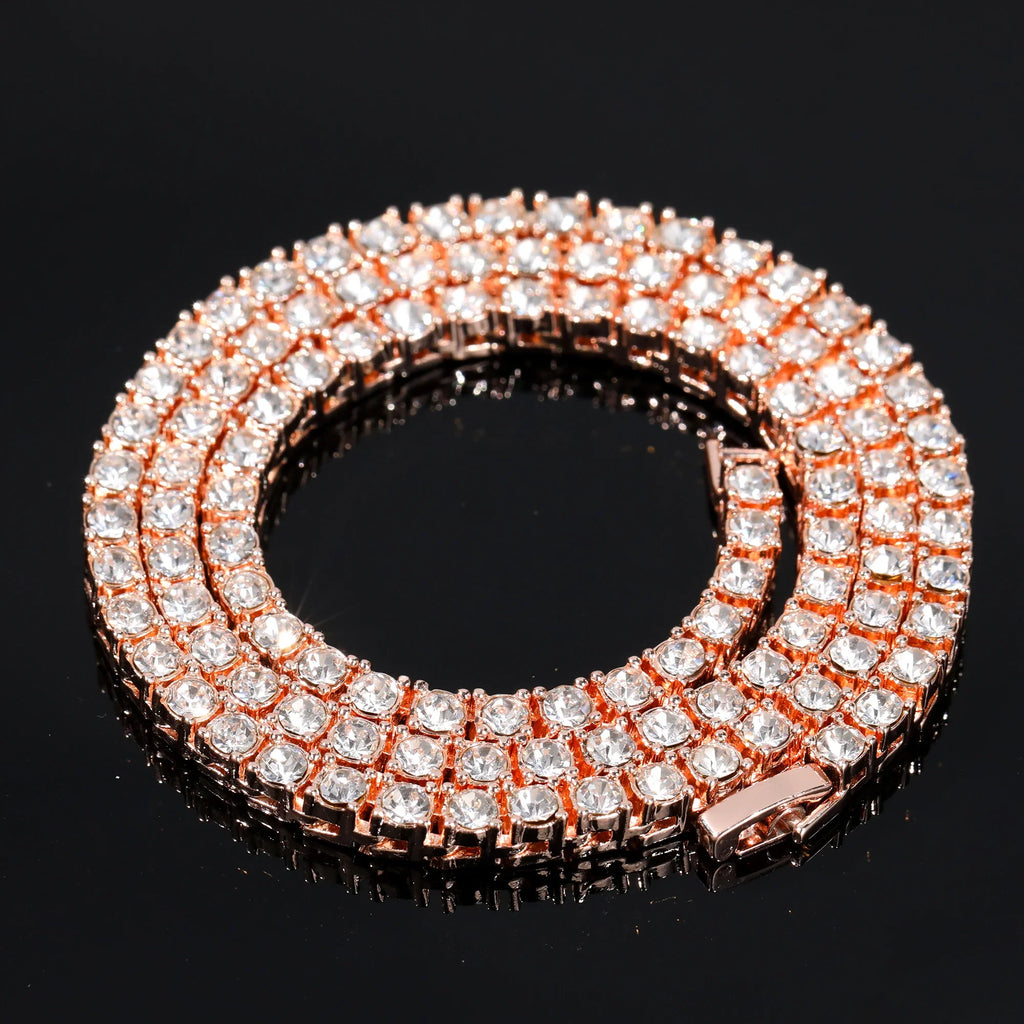 Luxury Iced Out Necklace For Women Charms Tennis Chain Large Crystal Zircon Pendant Chains Hip Hop Jewelry Wedding Gifts