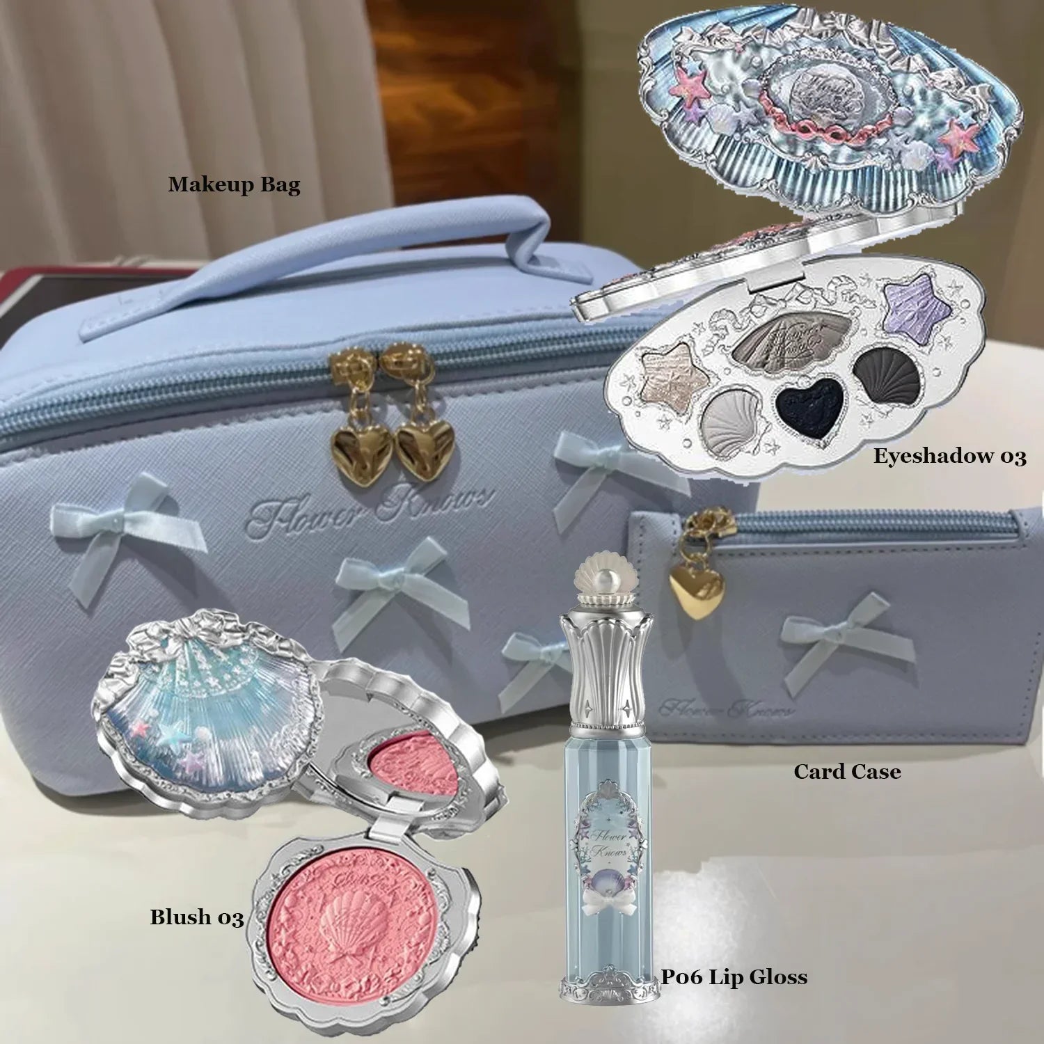 Makeup Set Box Full Swan Bear Garden Collection Embossed Blush Shine Lipstick Kit Foundation  All in Maquiagem Kit
