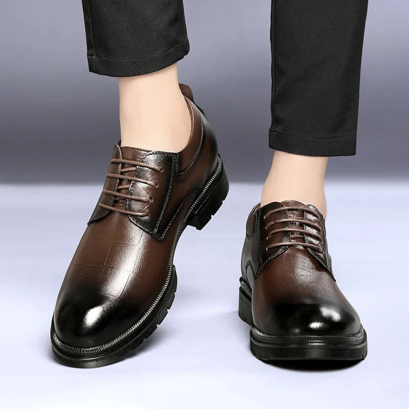 Genuine Leather Men's Oxford Shoes Lace Up Casual Shoes Comfortable Sneakers Outdoor Male Walking Shoes Formal Dress Footwear