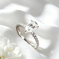 2CT Pear Cut Certified Moissanite Rings for Women Classic Wedding Promise Band Bridal Jewelry Real S925 Sterling Silver