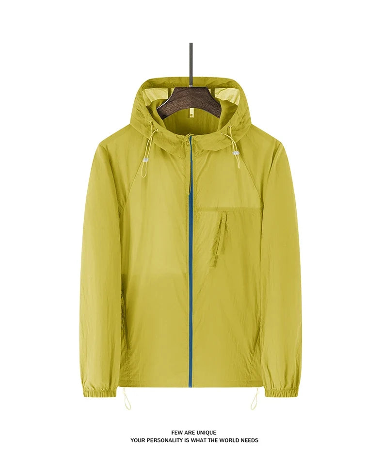 Summer Windbreaker Men Women Lightweight Sun Protection Jacket Unisex Camping Climbing Hiking Outdoor Waterproof Coat