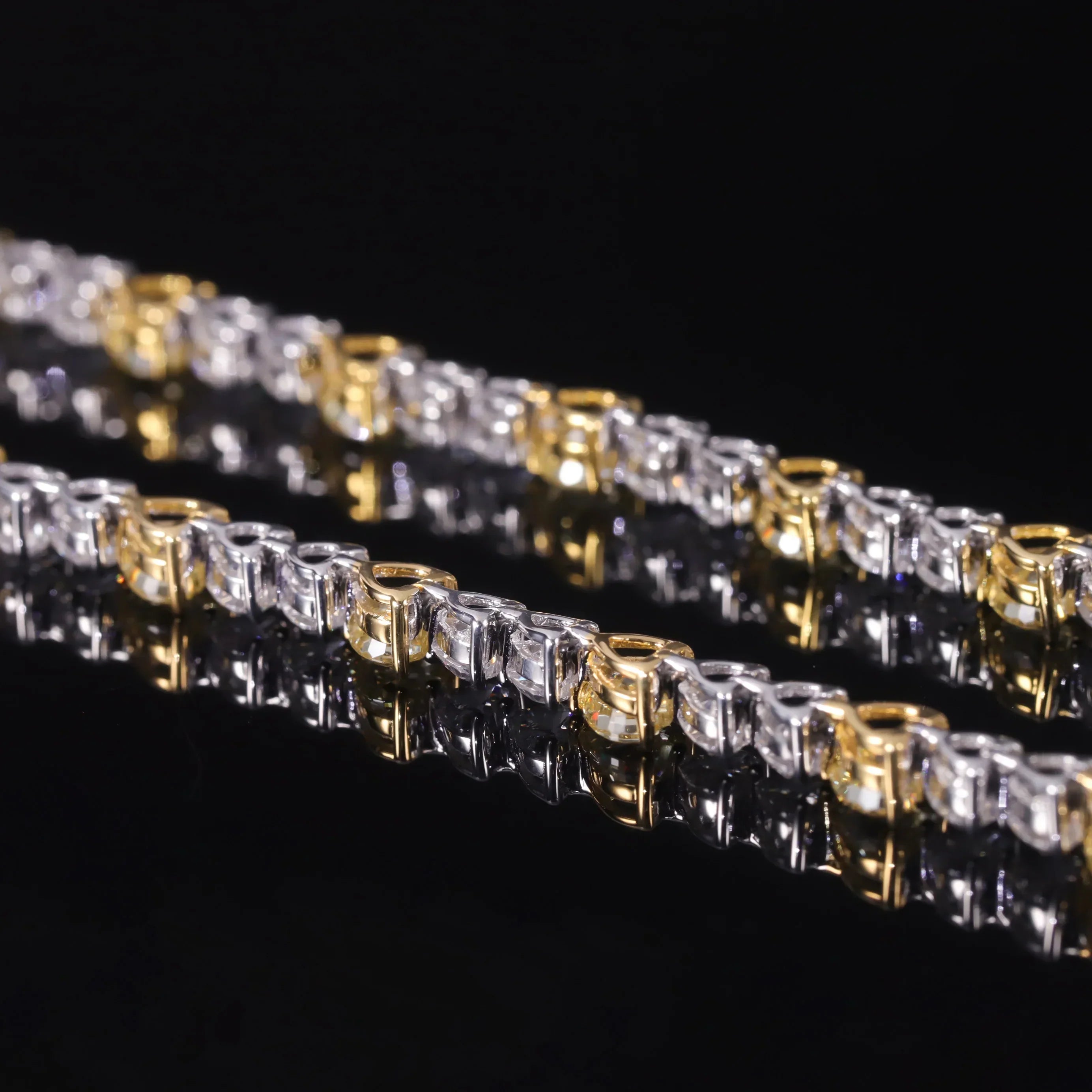 Art Deco Diamond-fire CZ-  Fancy Light Yellow Tennis Bracelet Sterling Silver 925 Fancy Party Wear Bracelet Gift