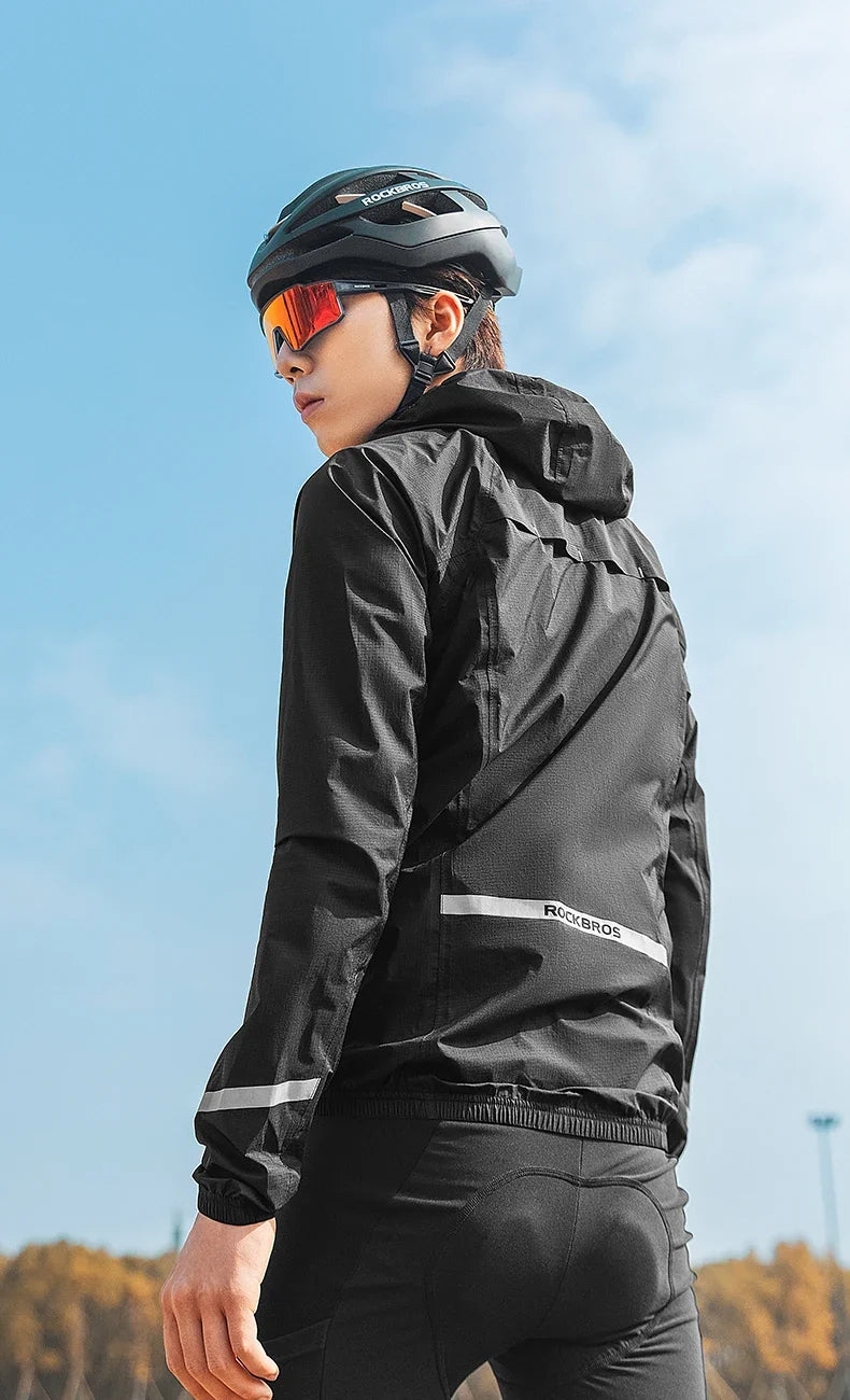 Raincoat Cycling Men Waterproof Jacket Bike E-bike Motorcycle Rainwear Reflective Logo Fishing Climbing Jacket